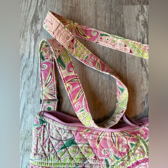 Vera Bradley Vintage Pinwheel Pink Hipster Crossbody Shoulder Bag Purse Retired - Picture 9 of 11